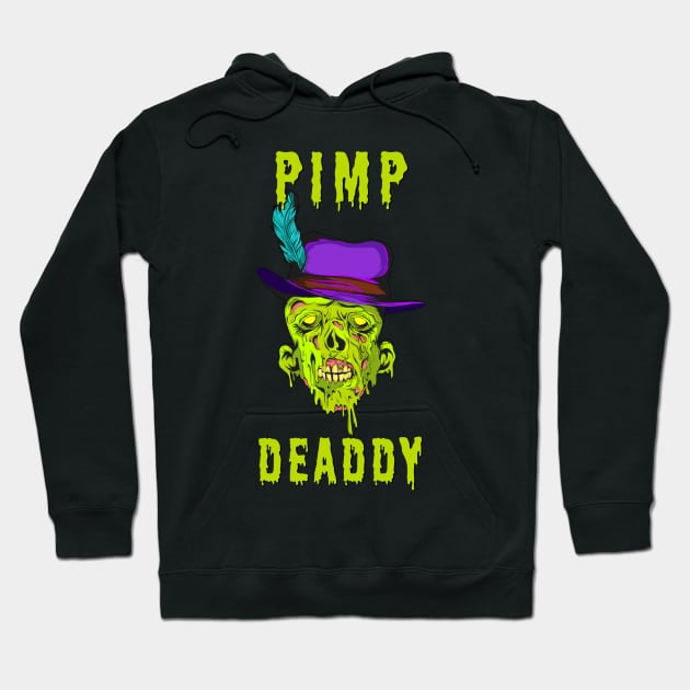 Funny Zombie Pimp Hoodie by MedleyDesigns67